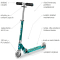 Popis skládací koloběžky Micro Sprite LED Petrol Stripes