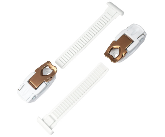 Icon Buckle Gold incl. Strap White, pair