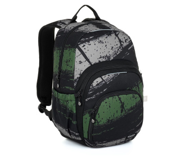 Zelenošedý studentský batoh Topgal SKYE 23031