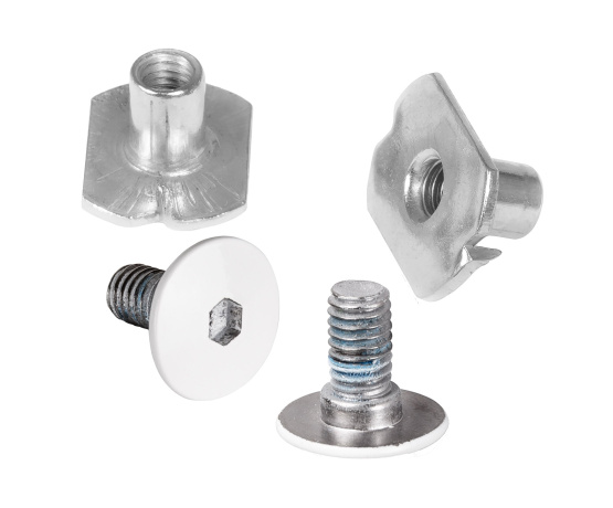 Cuff Screw + Anti Rivet fitting Next White