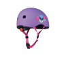 Kvalitní helma na koloběžku ve fialové barvě Micro LED Floral Purple S