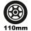 Kolečkové brusle s kolečky 110mm