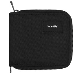 peněženka PACSAFE RFIDSAFE ZIP AROUND WALLET black