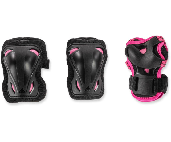 Skate Gear Junior black/pink sada dětských chráničů