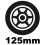 Kolečkové brusle s kolečky 125mm