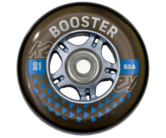 Booster 80mm 82A – 8 pcs + ILQ 7 bearings + 6 mm alu spacers