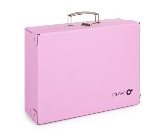 Kufřík na výtvarné potřeby růžový Topgal CASE 24061