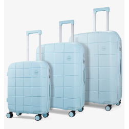 Sada cestovních kufrů ROCK Pixel PP - světle modrá