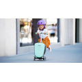 Zábavná dětská koloběžka s úložným prostorem Micro Luggage Junior Mint
