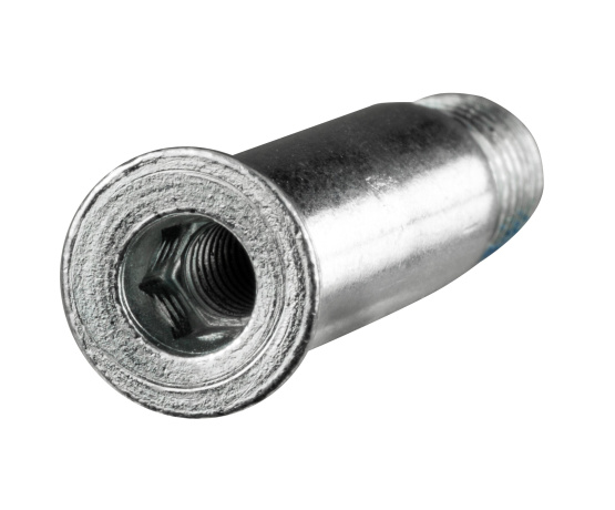 Steel Single Axle for brake, Hex, M4 thread 35mm/8mm