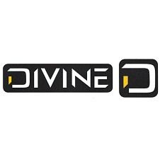 Samolepka DIVINE + logo – malá černá