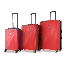 Sada cestovních kufrů TUCCI T-0118/3 ABS - červená