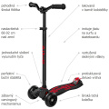 Popis koloběžky Micro Maxi DeLuxe Pro Black-Red