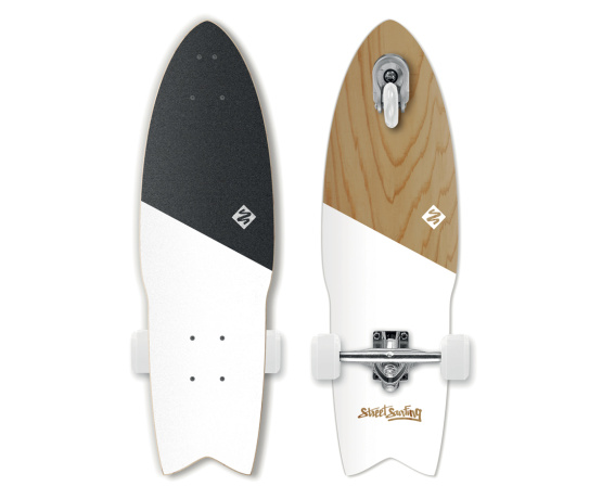 Longboard SHARK ATTACK 30” Koa White