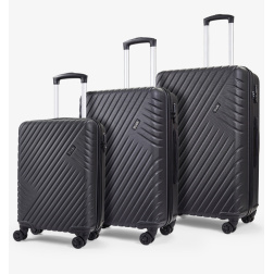 Sada cestovních kufrů ROCK Santiago ABS - černá