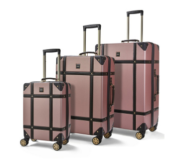 Sada cestovních kufrů ROCK TR-0193/3 ABS - růžová