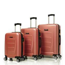 Sada cestovních kufrů ROCK TR-0229/3 ABS - růžová