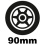 Kolečkové brusle s kolečky 90mm