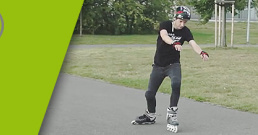 Jak zabrzdit na bruslích - téčkem