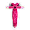 Koloběžka pro holky v růžové barvě Mini2grow Deluxe Magic LED Pink