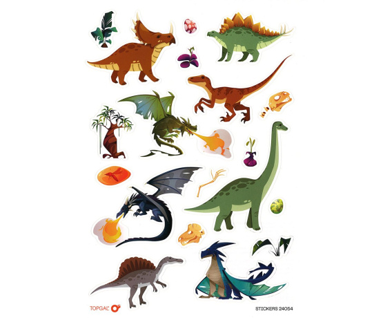 Samolepky Dino Topgal STICKERS 24054 Samolepky Dino Topgal STICKERS 24054
