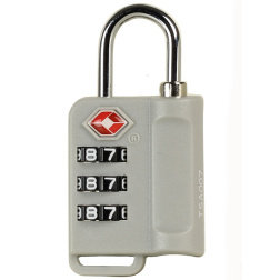 Bezpečnostní TSA kódový zámek na zavazadla ROCK TA-0006 - stříbrná