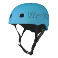 Modrá dětská helma na koloběžku Micro LED Ocean Blue M