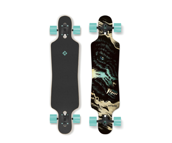 Longboard FREERIDE 39” CURVE Wolf - artist series