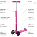 Popis koloběžky Micro Maxi DeLuxe Shocking Pink