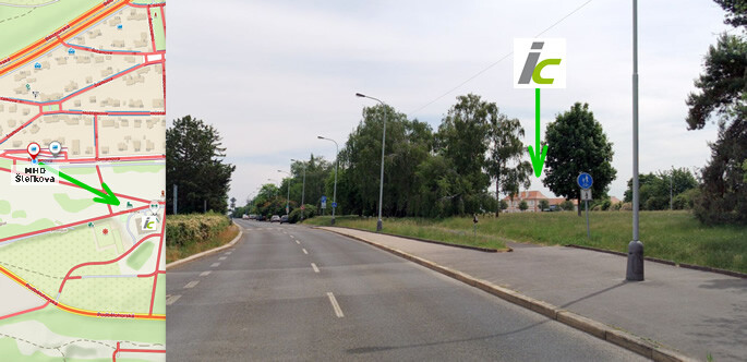 Test centrum koleckovych brusli Praha Ladronka MHD Stefkova